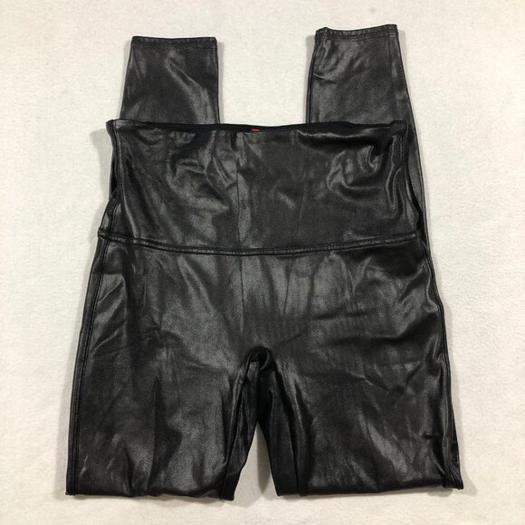 SPANX Pants - SPANX Leggings Womens XL Black Faux Leather Leggings